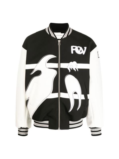 Phoenix embroidered bomber jacket