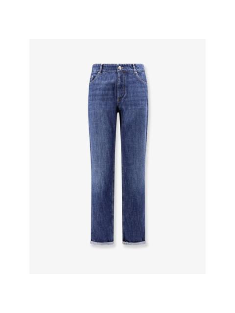 Brunello Cucinelli BRUNELLO CUCINELLI $830 Traditional Fit Trousers Dark Denim