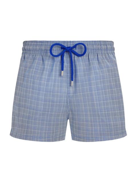 Vilebrequin Men's Prince of Wales Check Ultrafine Wool Swim Shorts - Royal Sky