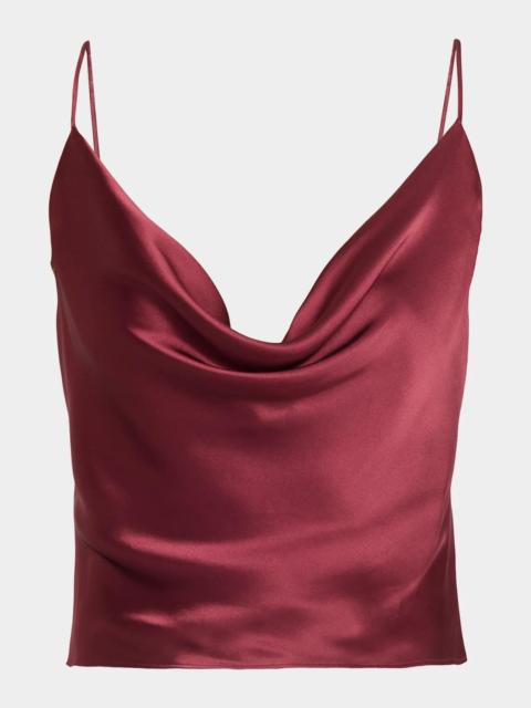 L'AGENCE Calista Cowl-Neck Silk Camisole