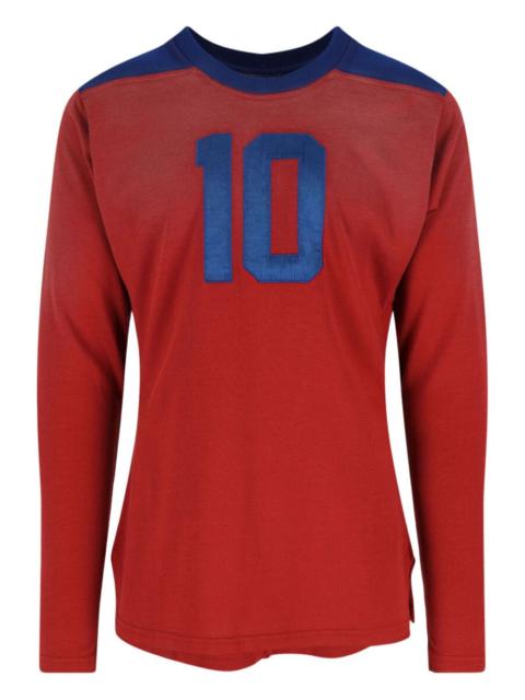 Maison Margiela number-appliqué long-sleeve T-shirt