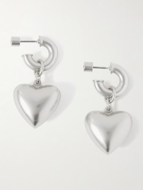 ROXANNE ASSOULIN Heart & Soul Silver-tone Hoop Earrings