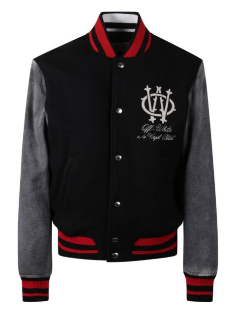 Off-White embroidered varsity jacket