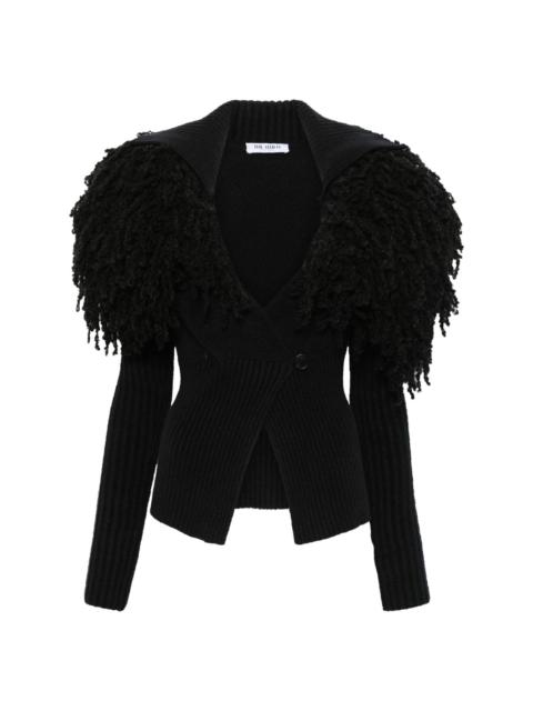 fringe-detail cardigan