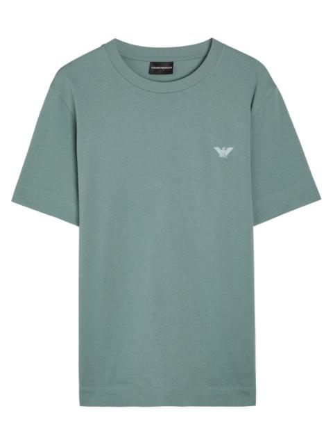 EMPORIO ARMANI Emporio Armani Logo-embroidered Cotton T-shirt