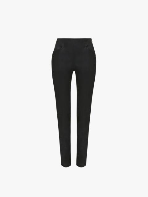 Victoria Beckham Stretch Leather Legging In Black