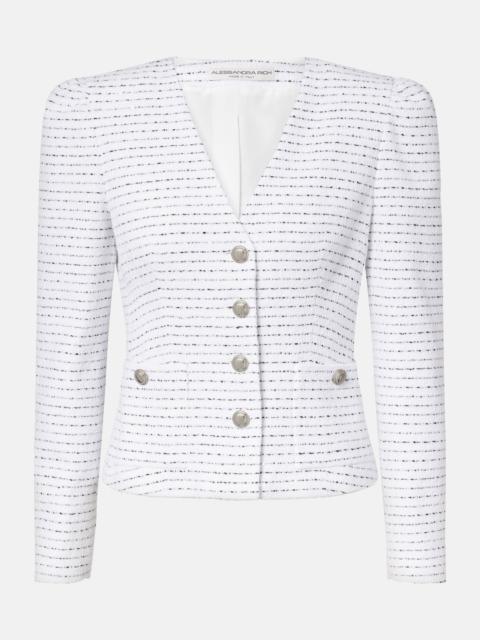 Alessandra Rich Striped tweed jacket