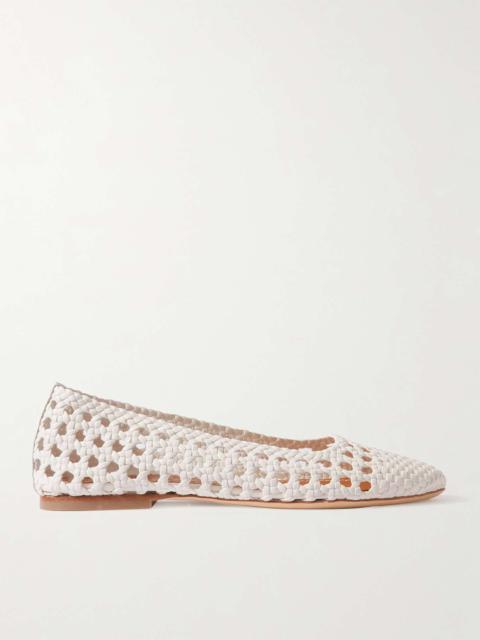 STAUD Nell woven leather ballet flats