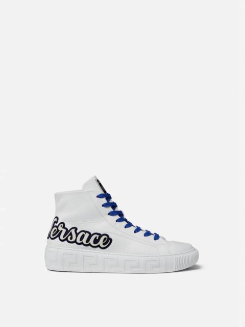 VERSACE La Greca Varsity High-Top Trainers