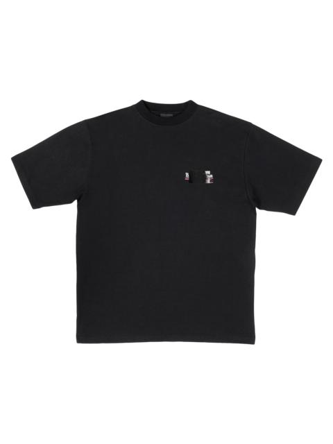 BALENCIAGA Men's Gaffer T-Shirt Large Fit - Black White Red