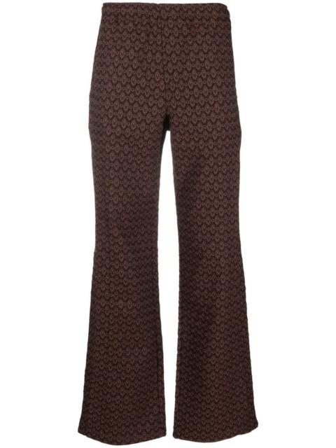 jacquard layered panel trousers