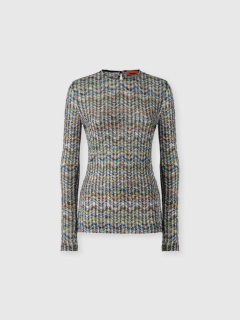 Missoni Long-sleeve viscose-blend sweater with sequins