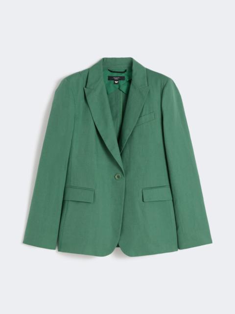 WEEKEND Max Mara Linen and cotton canvas blazer - GREEN