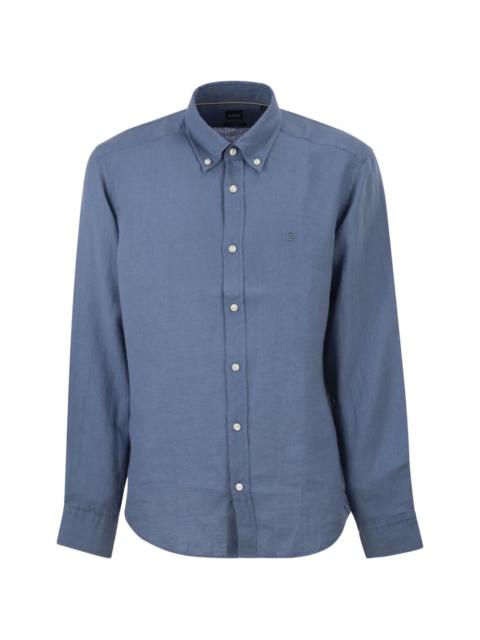 BOSS button-down linen shirt