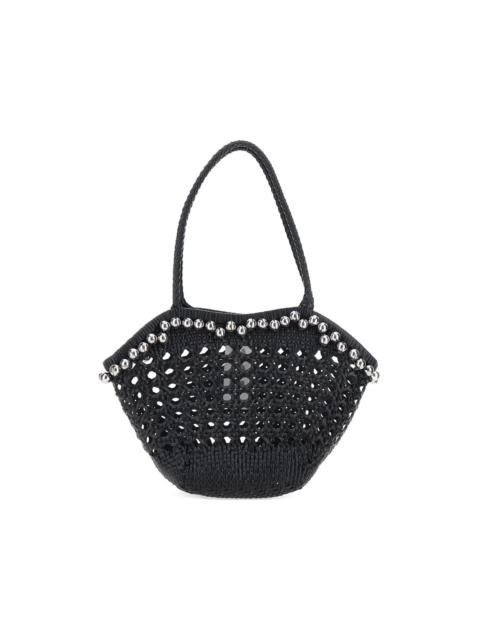 OSOI Lip woven bead-embellished shoulder bag