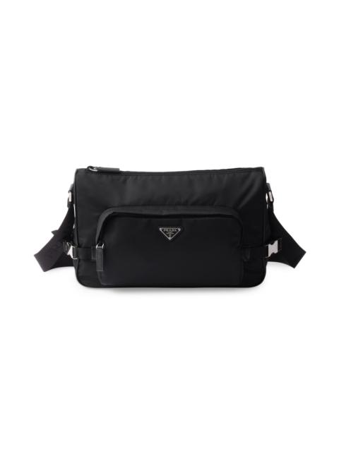 Prada Men's Re-Nylon and Saffiano Leather Shoulder Bag - Black