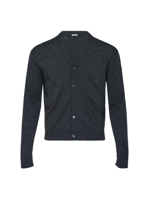 Jil Sander Extrafine Long Sleeve V-Neck Cardigan