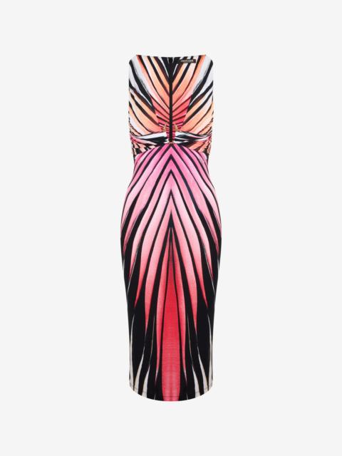 Roberto Cavalli Ray Of Paradise Print Midi Dress