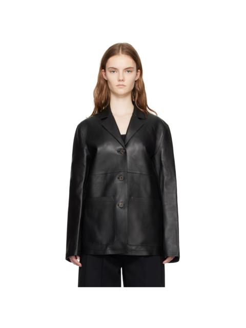 Black Clean Leather Jacket