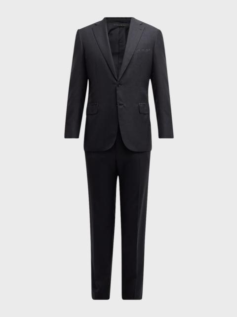Brioni Men's Tonal Check Wool Suit