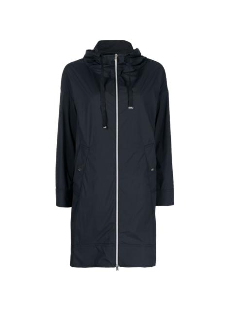 drawstring-hood zip-up jacket