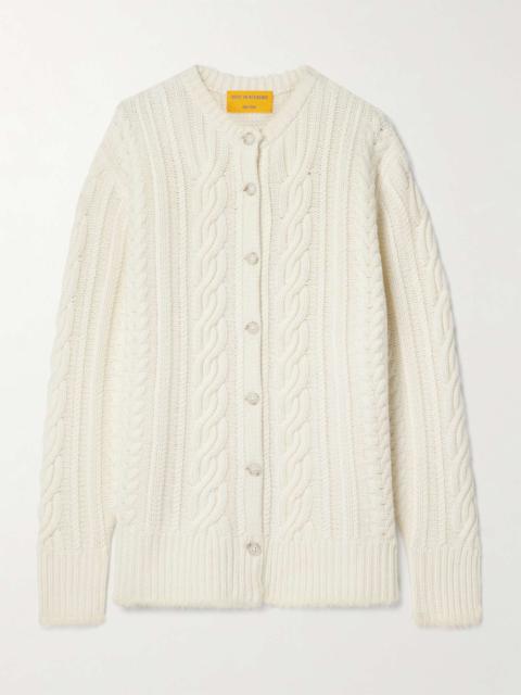 GUEST IN RESIDENCE Rossella cable-knit wool and cashmere-blend cardigan