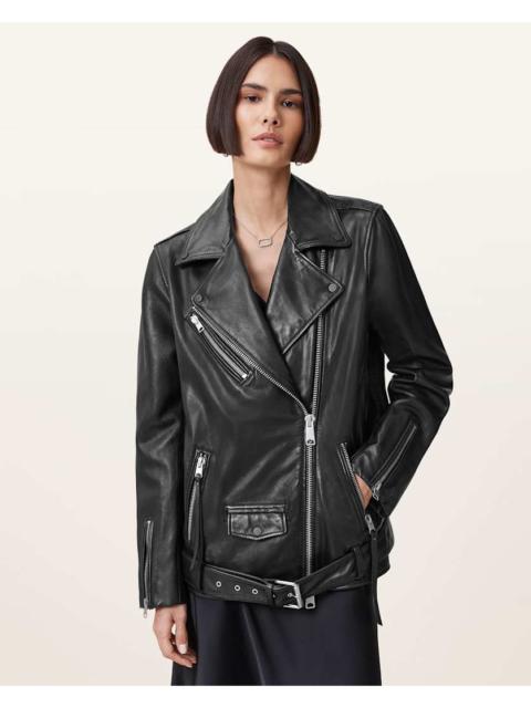 ALLSAINTS BILLIE RELAXED FIT LEATHER BIKER JACKET