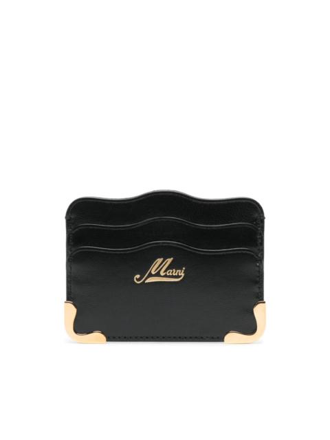 Marni logo-debossed leather card holder