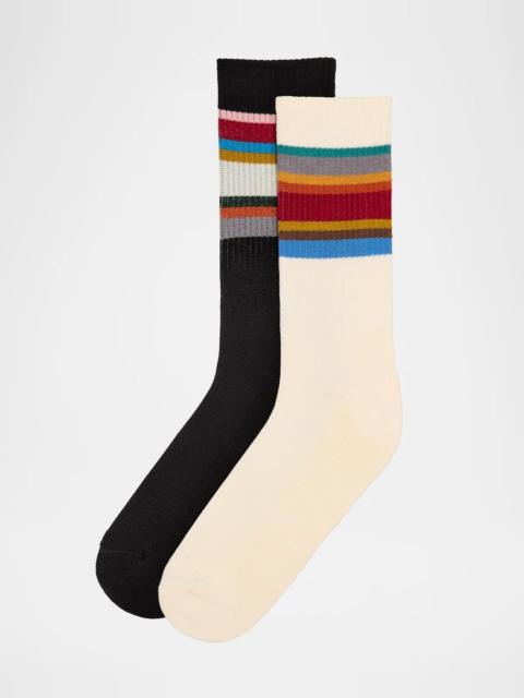 Paul Smith 2-Pack Signature Stripe Sporty Crew Socks