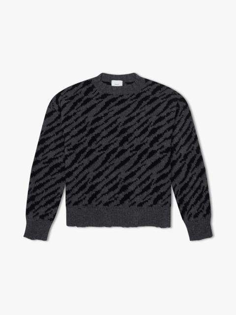 Rhude ZEBRA KNIT CREWNECK