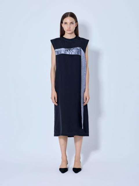 Marni Sleeveless Midi Dress with Satin Detail