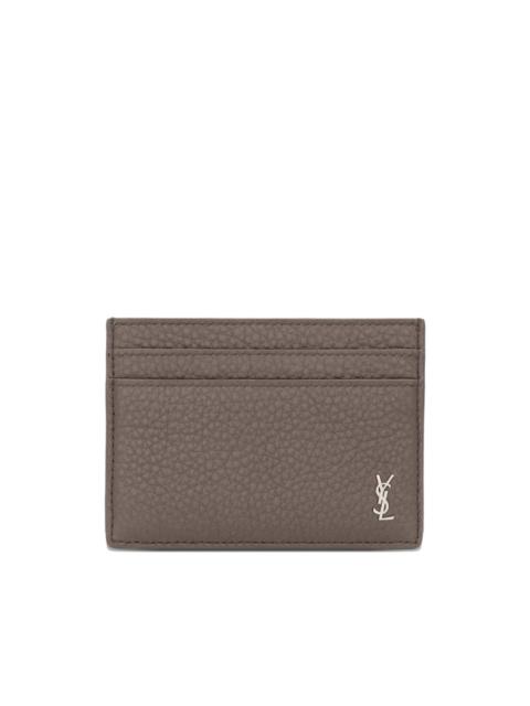 SAINT LAURENT logo leather cardholder