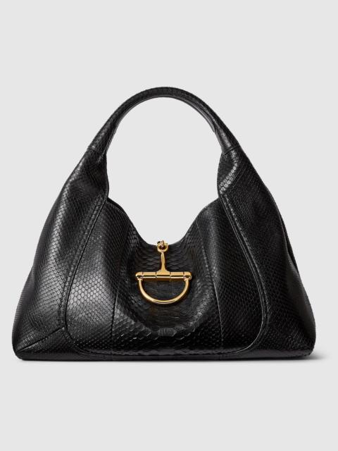 GUCCI Gucci Softbit python maxi shoulder bag