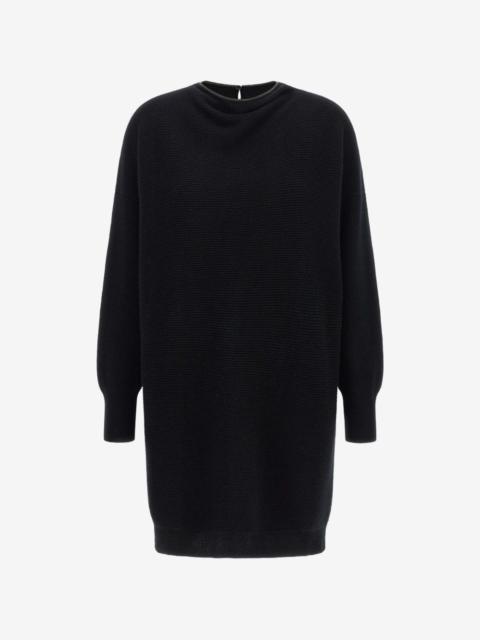 Brunello Cucinelli Monile ribbed-knit mini dress