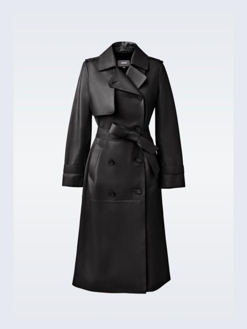 MACKAGE GAEL (R) Leather trench coat with belt