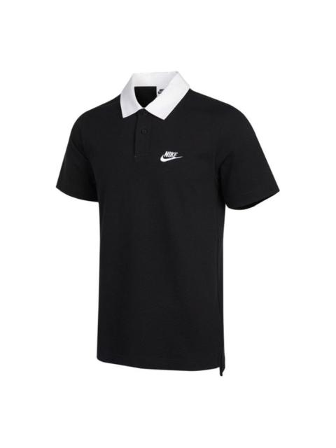 Nike Nike Nsw Spe Ss Rugby Polo Sports Short Sleeve Polo Shirt Black DD4713-010