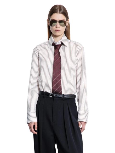 SAINT LAURENT Shirt In Striped Cotton Poplin