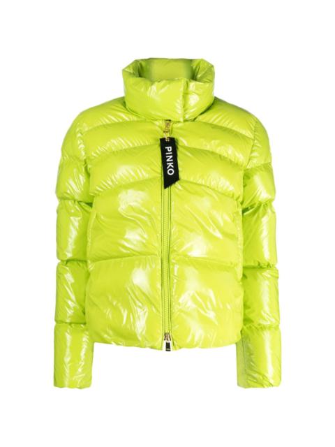 mock-neck puffer jacket