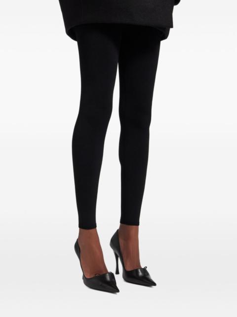 BALENCIAGA Techwear logo-embroidered knitted leggings