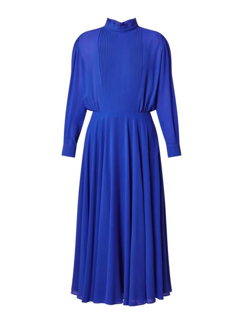 Louis Vuitton Electric Blue Silk Georgette Midi Dress