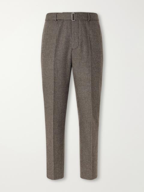 OFFICINE GÉNÉRALE Hoche Tapered Belted Houndstooth Virgin Wool Trousers