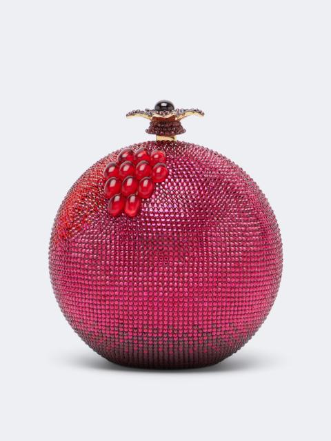 JUDITH LEIBER Pomegranate crystal-embellished clutch