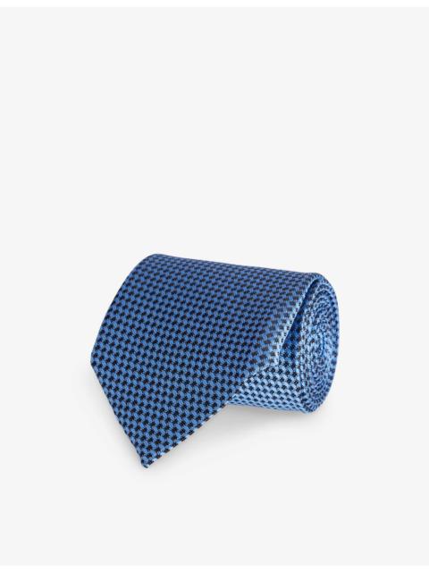 Diamond-Woven Silk Tie