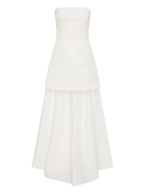 RACHEL GILBERT Odette strapless pleated mini dress
