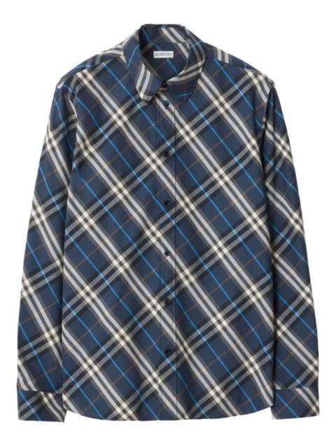 Burberry Check-pattern cotton shirt