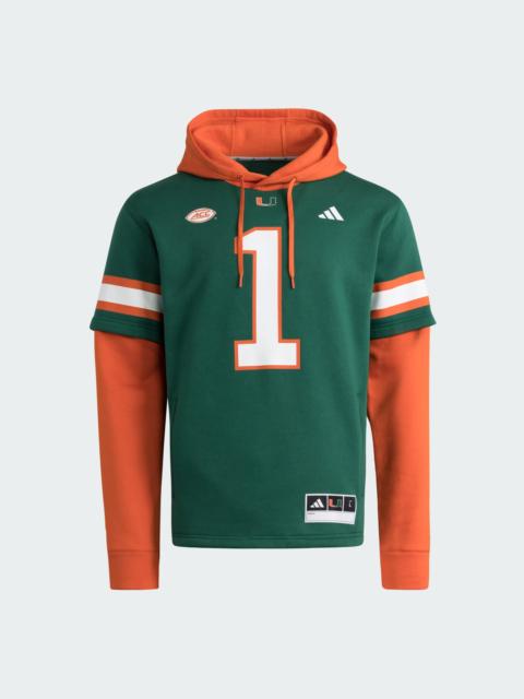 adidas Miami Hurricanes Football Jersey Hoodie