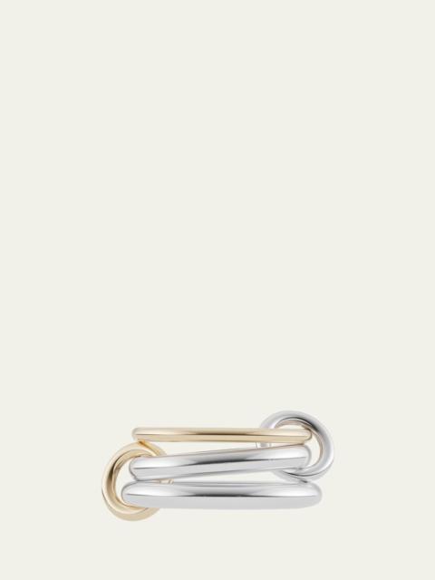 Spinelli Kilcollin Scorpio Silver and Gold Three-Link Ring