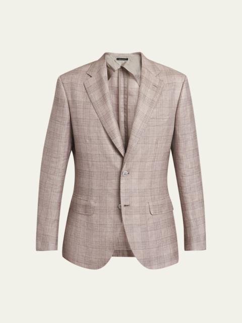 Brioni Men's Linen, Cashmere and Silk Plaid Sport Coat