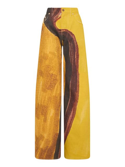 GABRIELA HEARST Amoret Barrel-leg Jean in Earth Multi Recycled Cotton Denim