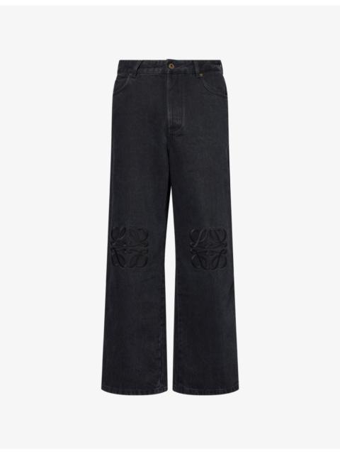 Loewe Anagram-Embellished Straight-Leg Denim Jeans